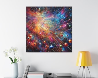 Indra's Net Illumination: Canvas Art - Depicting the Interconnectedness of Reality - Spiritual Décor for Home & Office - Reflecting Harmony