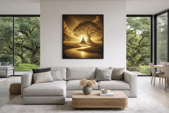 Matte Poster Heart Work:  Buddhas Enlightenment Beneath the Sacred Tree