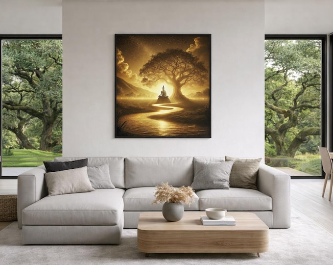 Matte Poster Heart Work:  Buddhas Enlightenment Beneath the Sacred Tree