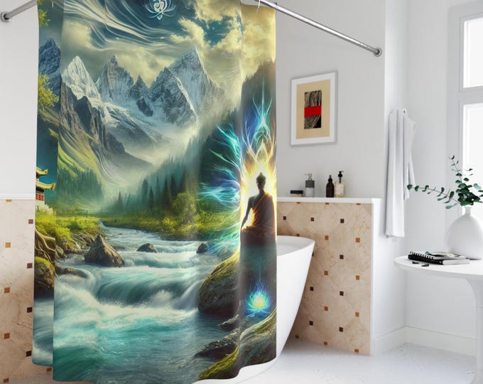 Mountainscape Shower Curtain | Spiritual Home Decor