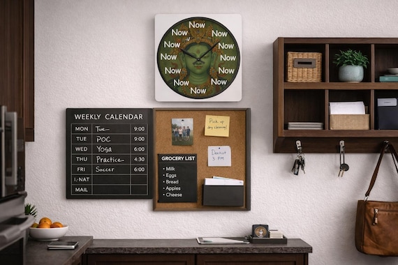 Green Tara Now Clock Acrylic Wall Clock | Meditation, Mindfulness Decor