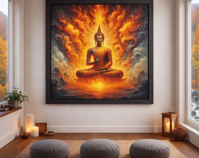 Framed Heart Work:  Primordial Fire Buddha, Radiance of Transformation