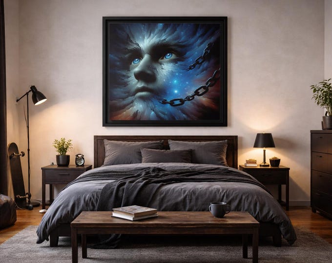 Framed Canvas Art, The Look That No Longer Needs a Self Gaze of Liberation