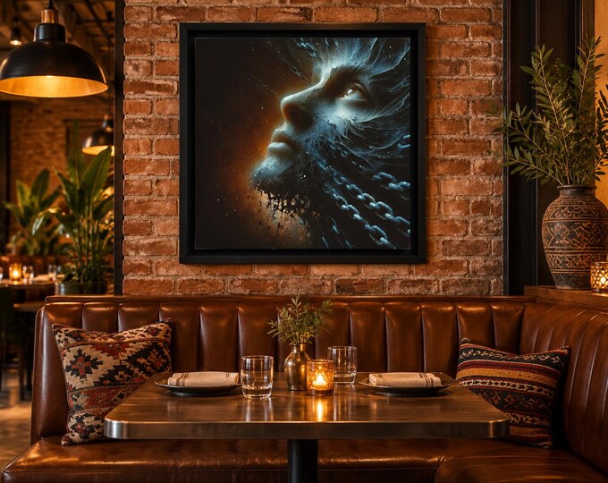 Framed Canvas Art, The Look That No Longer Needs a Self Gaze of Liberation