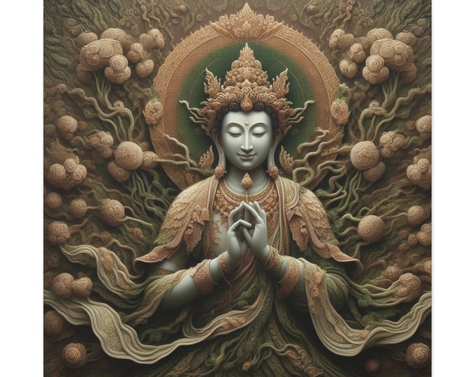 Buddhist Canvas Art: Radiance & Purification, Spiritual Home Decor
