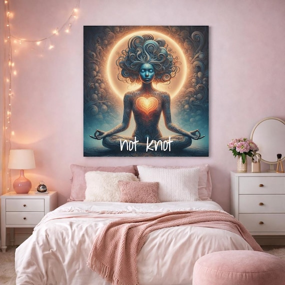 Elegant 'Not Knot' Canvas: Abstract, Modern Spiritual Wall Art Décor