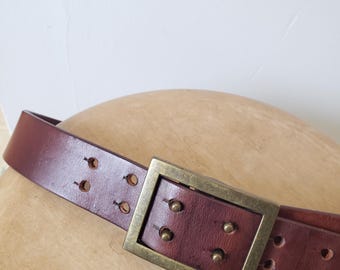 Vintage Mulberry England Leather Belt Classic Brown Embossed  display picture 1