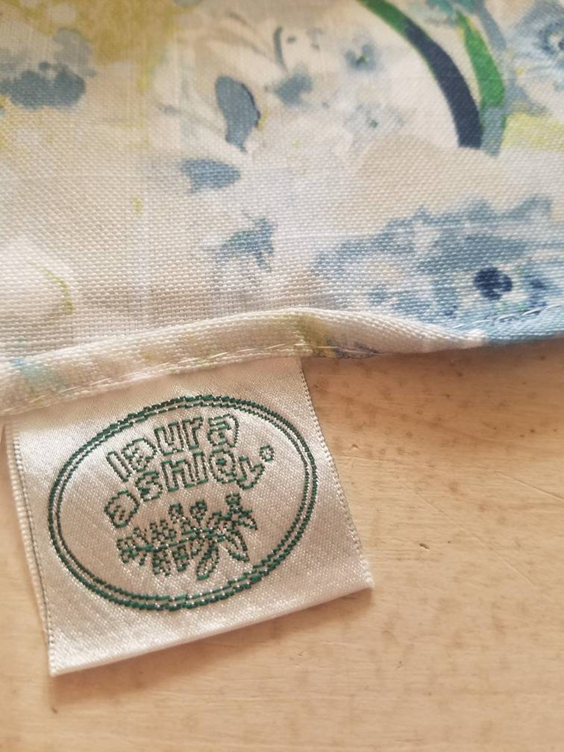 Massive Vintage Laura Ashley Floral Tablecloth. Large Round Floral