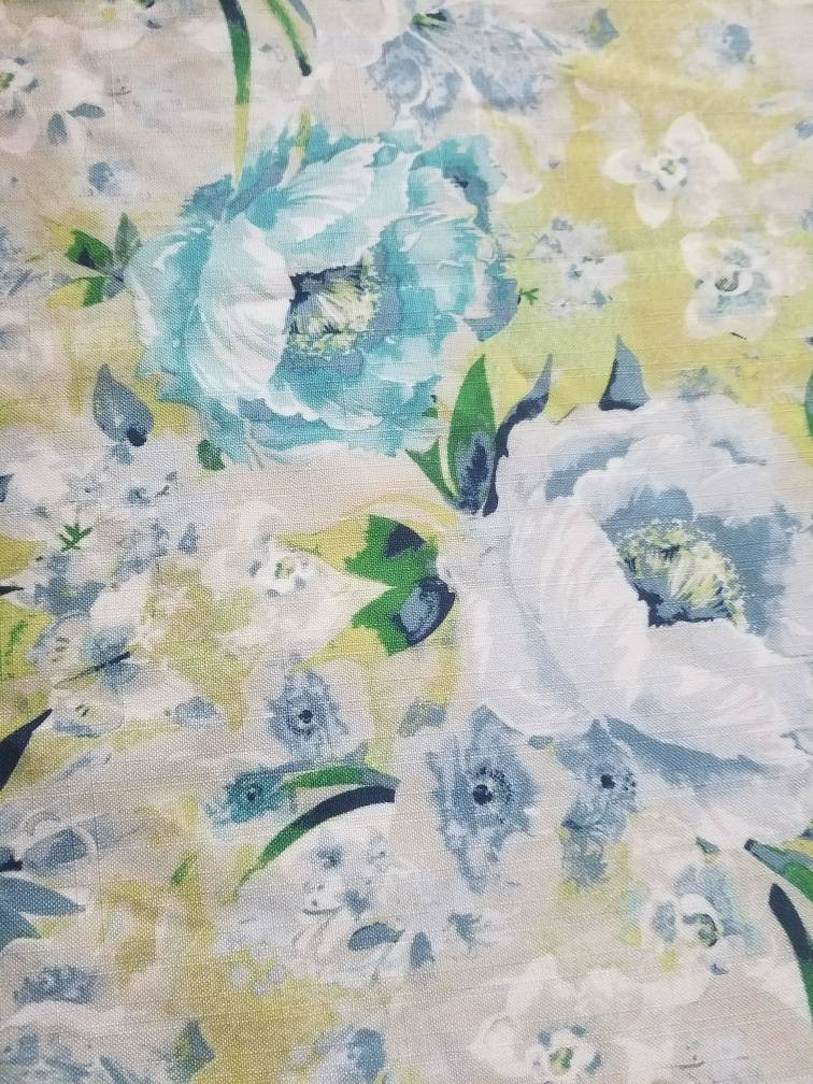 Massive Vintage Laura Ashley Floral Tablecloth. Large Round Floral