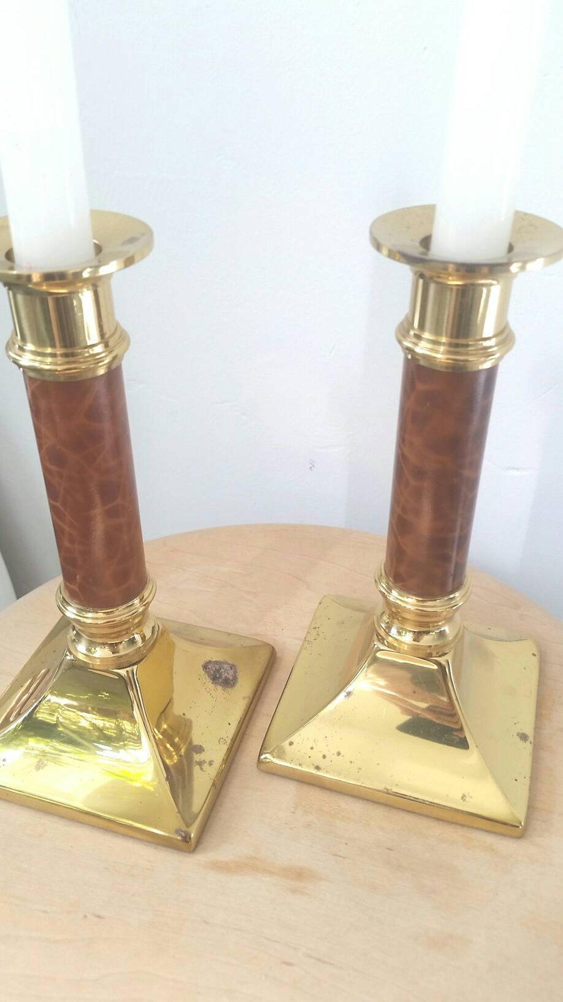Pair of Vintage Brass Candlesticks. Vintage Brass Etsy