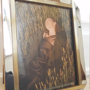 Large art deco brass and silver photo frame. Vintage photo frame. Large vintage frame. Large vintage art frame. Tabletop photo frame.