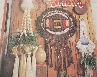 Macrame Techniques and Projects| Easy to Follow Macrame Guide | Vintage Macrame | 1970's Macrame Artistry. Vintage Macrame book.