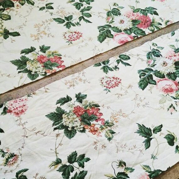 Pair of Heavy floral Damask curtain toppers. Vintage Curtains. Floral Window Curtain Panels. 45 x 14". Luxury fine curtains. Window toppers.