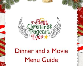 Christmas Pageant Movie Night Menu Guide (Instant Download)
