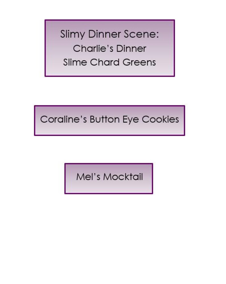 Coraline Slimy Dinner Scene Dinner and a Movie Menu Guide image 6