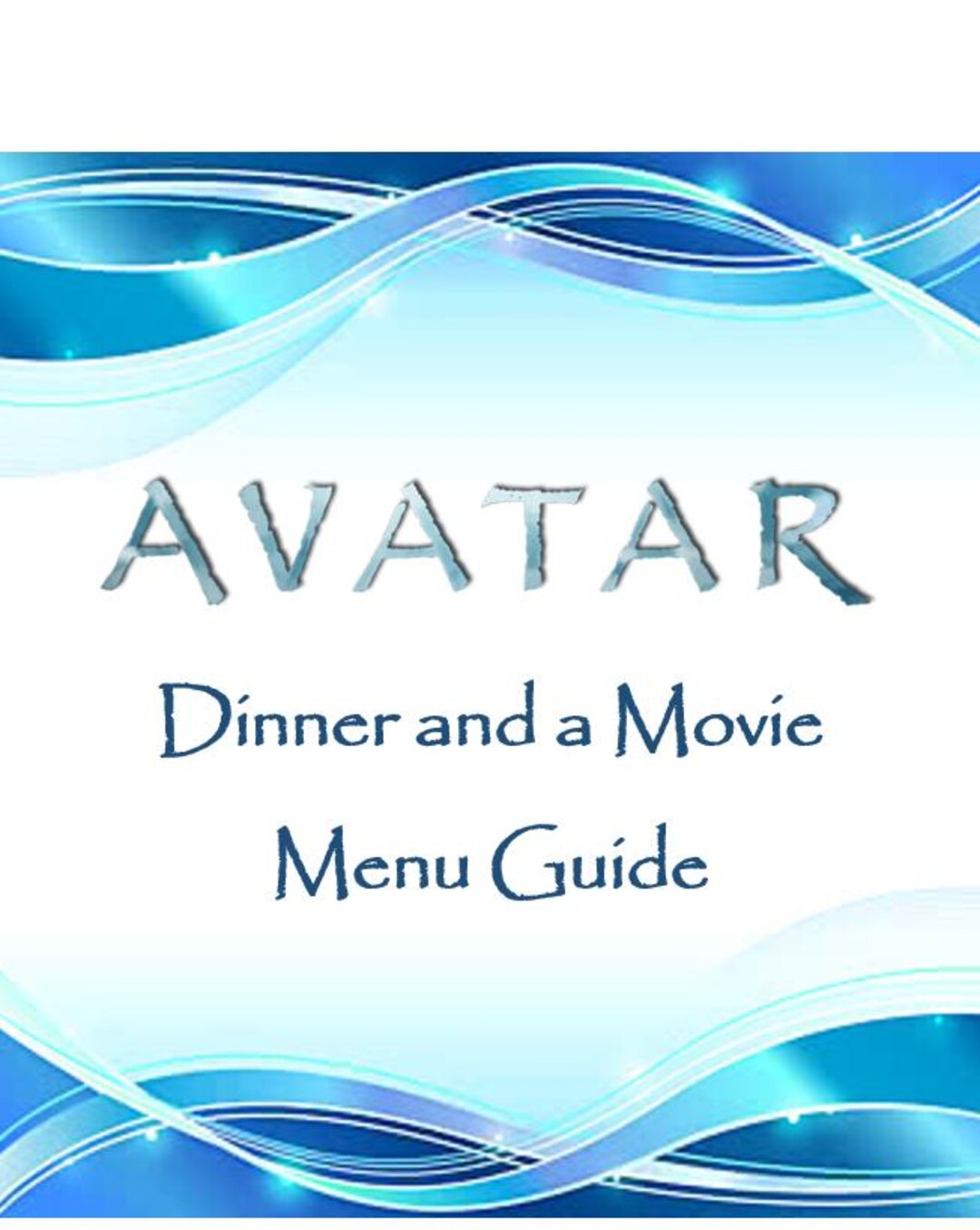 Avatar Dinner and a Movie Menu Guide - Etsy