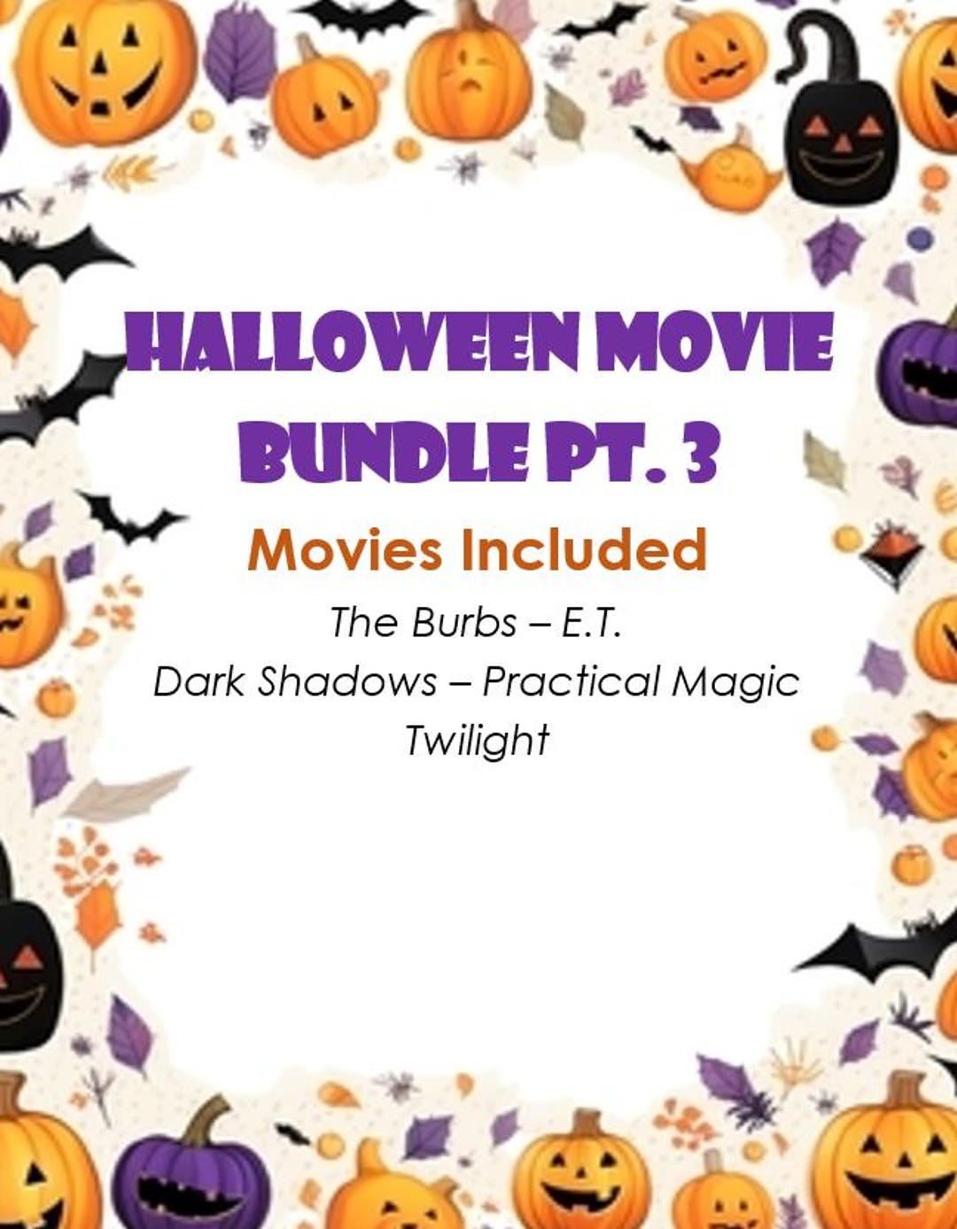 Halloween Movie Bundle Part 3 - Etsy