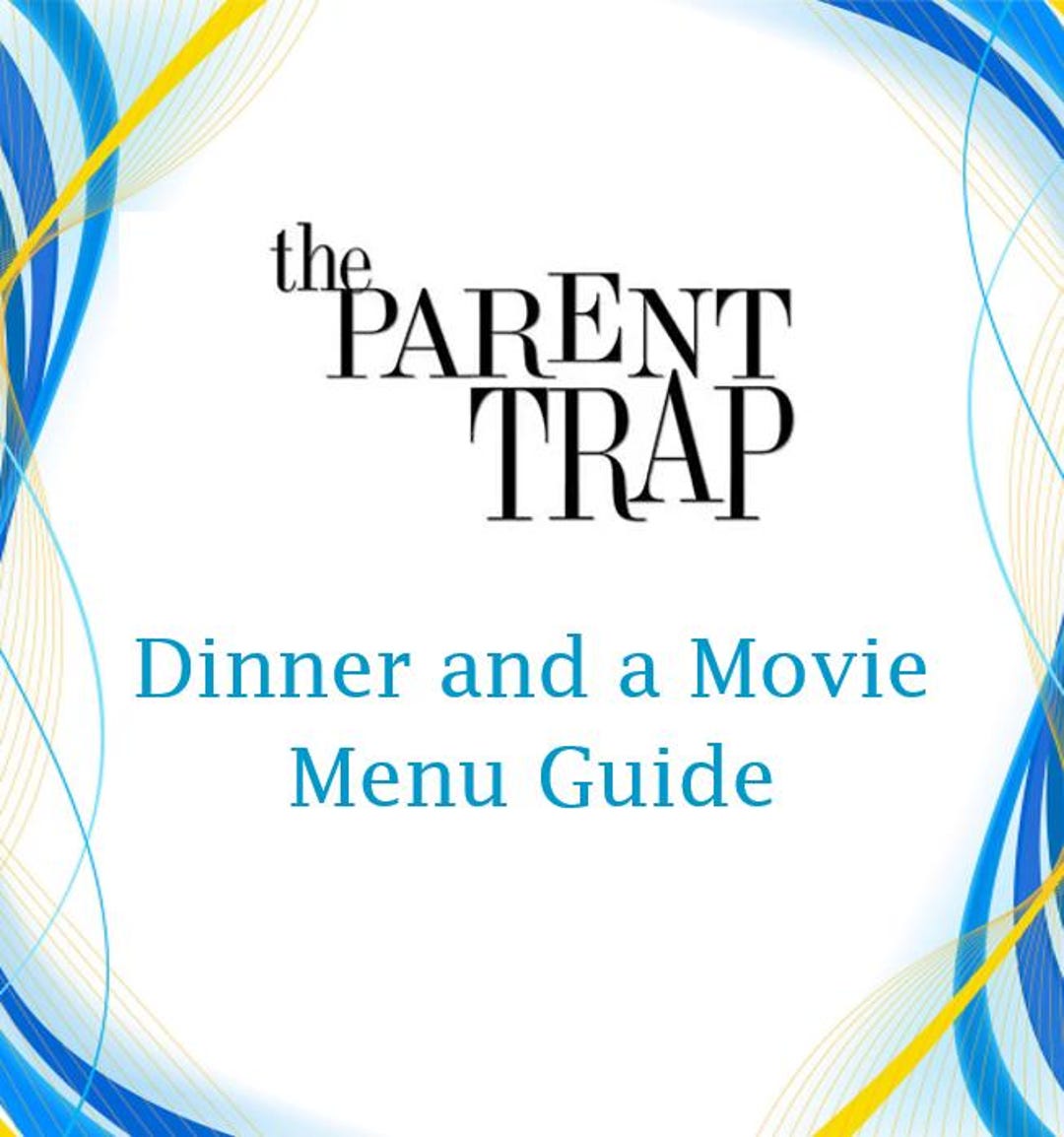 The Parent Trap Dinner and a Movie Menu Guide - Etsy