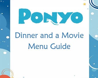 Ponyo Dinner and a Movie Menu Guide