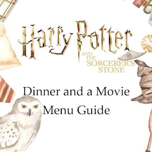 Harry Potter und der Stein der Weisen Abendessen und ein Film Menü-Anleitung