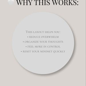 Brain Dump Planner | Mental Reset Worksheet | Overwhelmed Reset Page | Printable PDF image 4