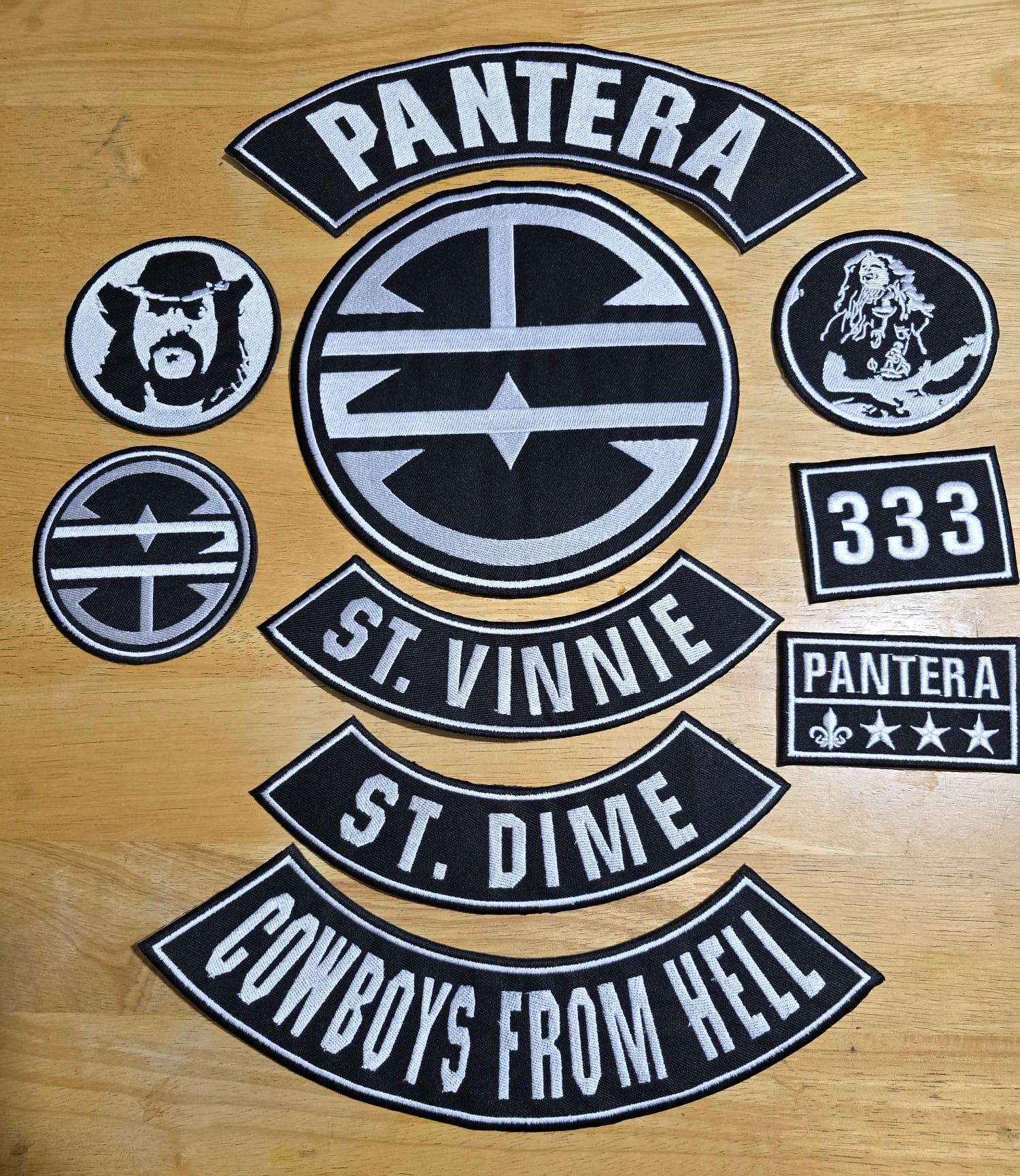 Pantera Cowboys from Hell サイン入り Pantera Chainsaw Logo Patch Cowboys From Hell Embroidered