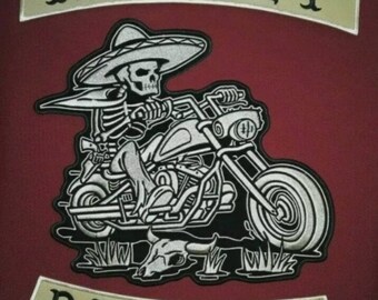 Harley Willie Rockers Grey Skull Embroidery Patch Biker Motorcycle ...