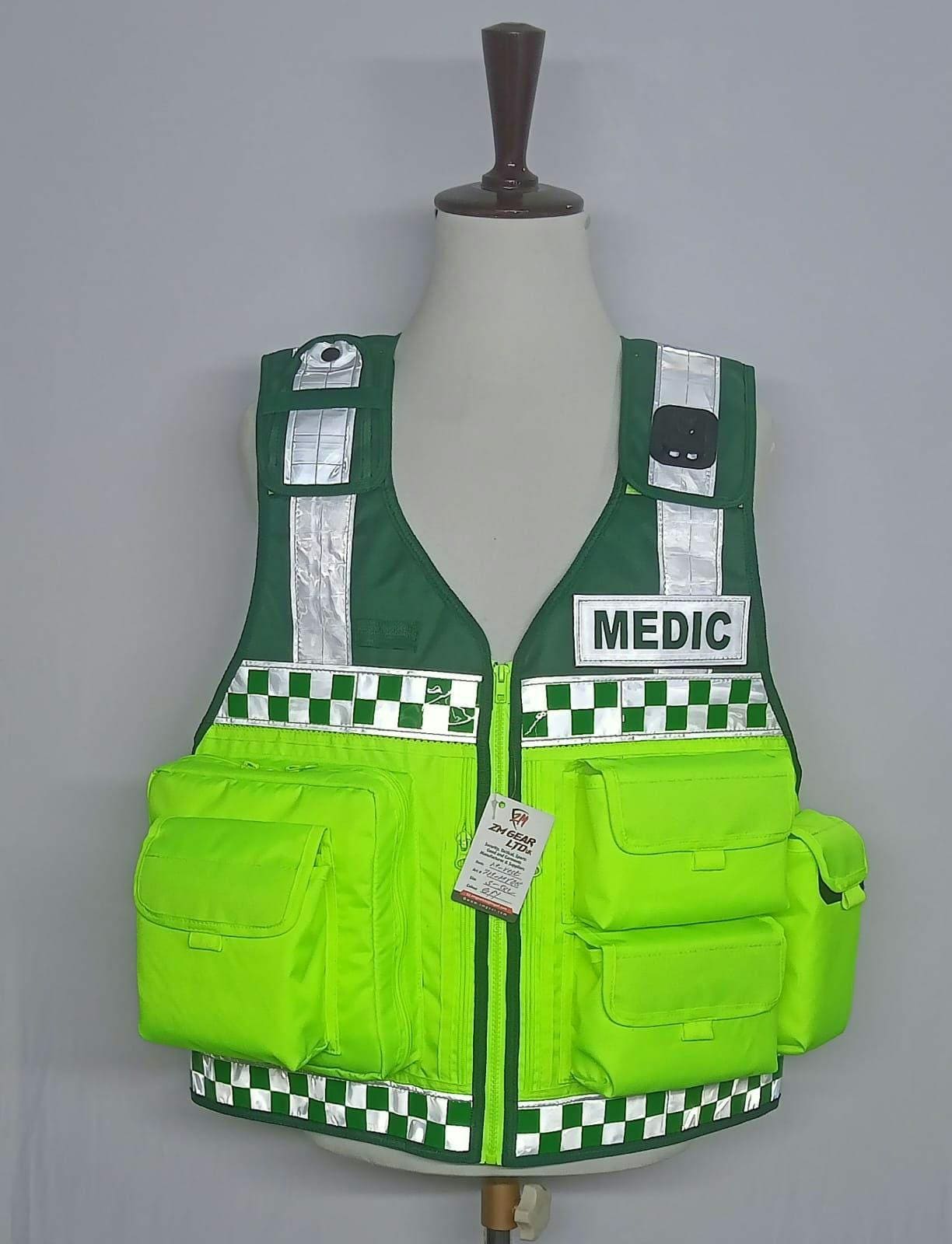 Hi Viz Yellow Medic Paramedic Ambulance Response equipment vest