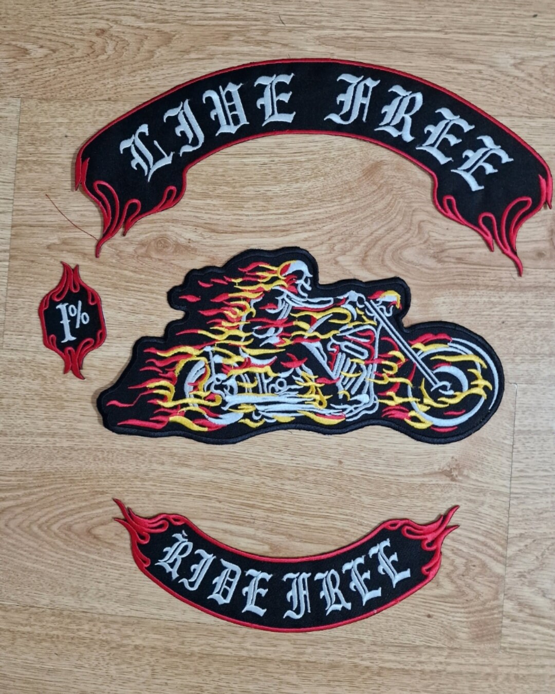 The Ghost Rider Free Ride Embroidery Patches Set of 4pcs Iron On - Etsy