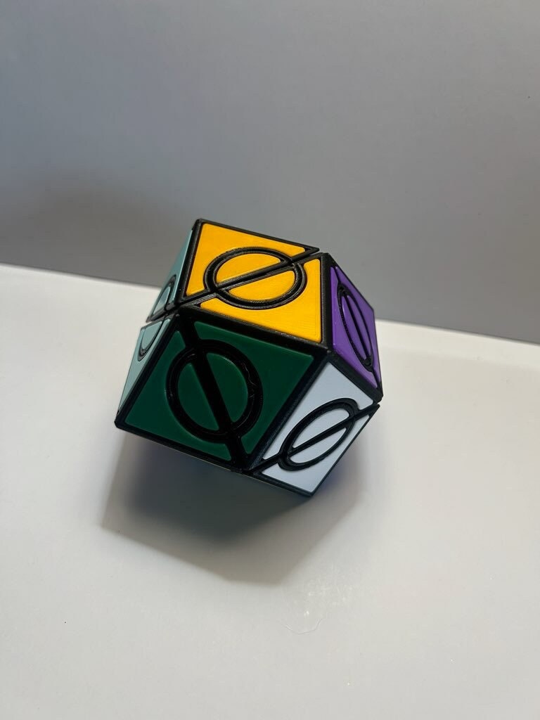 Circle Unicorn Rhombic Dodecahedron Puzzle Etsy