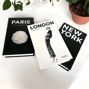 London - New York - Paris | Fake decoration book set | storage decor book | FREE DELIVERY