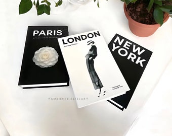 London - New York - Paris | Fake decoration book set | storage decor book | FREE DELIVERY
