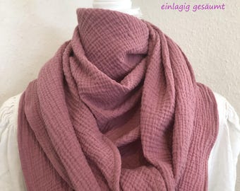 Sommerkollektion - XXL Musselintuch - einlagig gesäumt - erhältlich in 10 Farben, Sommertuch