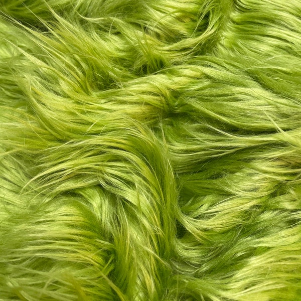 Grass is Greener: Soft, high quality, long pile (3-4") faux fur in gorgeous, simple, rare-find colors