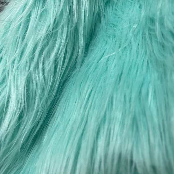 Teal/Aquamint -- I found it!: Soft, high quality, long pile (3-4") faux fur in gorgeous, simple, rare-find colors