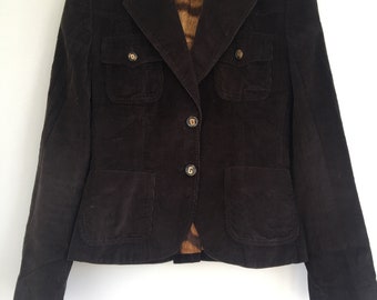 Women‘s Vintage Dolce & Gabbana Velvet Blazer Brown - Size 40