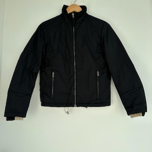 Women’s Vintage Prada Reversible Black/Beige 2 in 1 Nylon Jacket - Size 38