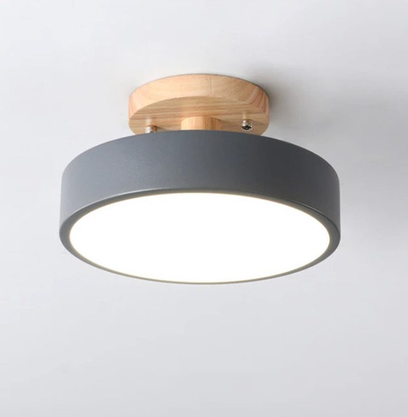 Modern Wooden Pendant Light Embracing Minimalist Design, Elegant Hanging Ceiling Fixture, two colours image 2