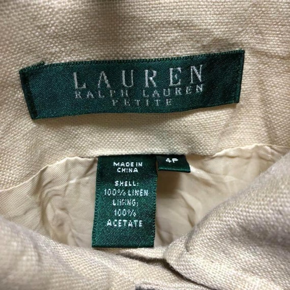 80S 90S Vintage Old Ralph Lauren Linen Jacket Clo… - image 10