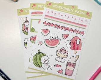 Watermelon sticker sheet set