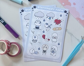 Emo day sticker sheet for planners, journals, bujo, and scrapbooking. SS1010.