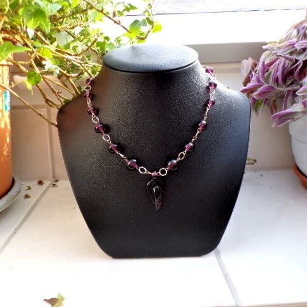 collier Aurore / collier de perle en verre fait main