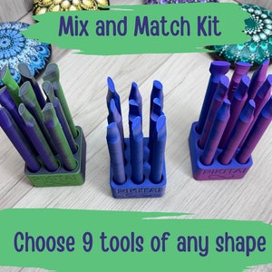 Mix and Match, Kit of dotting tool for dot painting, mandalas, petal shaped, teardrop, oval, pointillism tools