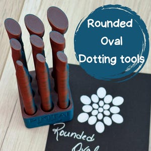 Rounded Oval Shaped Dotting Tools – Mandala, Pointillism, Paint, Pottery, Cold Porcelain, Mixed Media