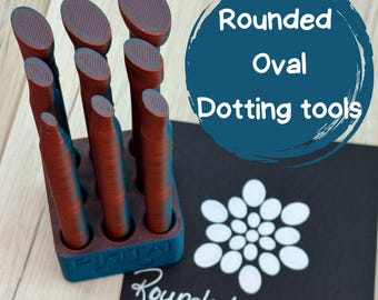 Rounded Oval Shaped Dotting Tools – Mandala, Pointillism, Paint, Pottery, Cold Porcelain, Mixed Media