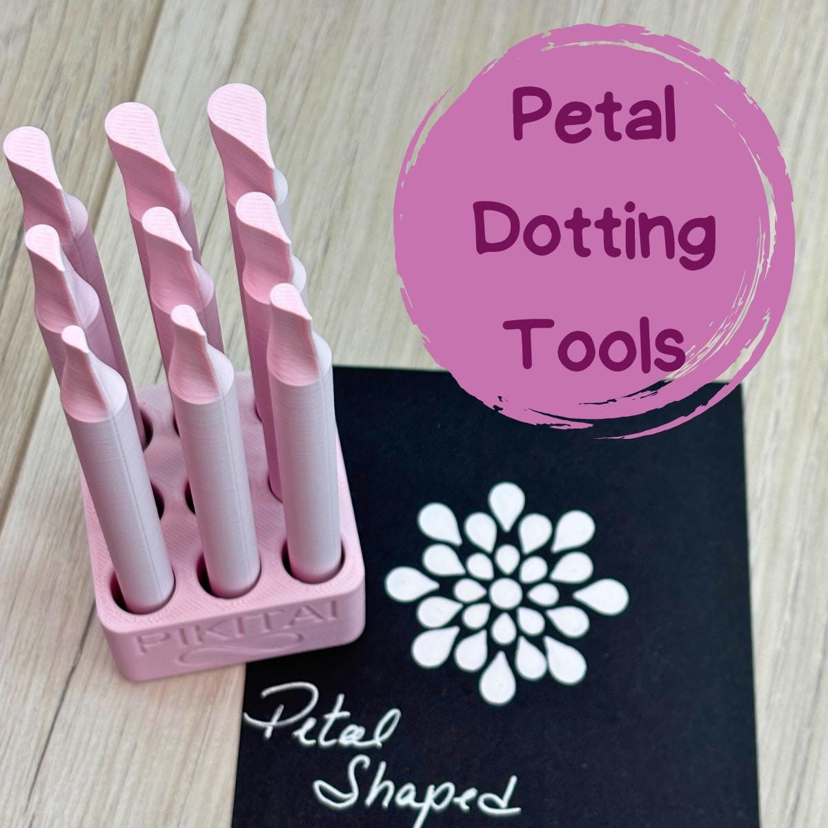 Petal-Shaped Dotting Tools – Mandala, Pointillism, Paint, Pottery, Cold Porcelain, Mixed Media