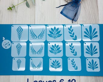 15/30 Mandala Stencils, Model Leaves, Swoosh Stencil, Drawing Stencil, Dot mandala patterns, geometric symmetry, reusable.