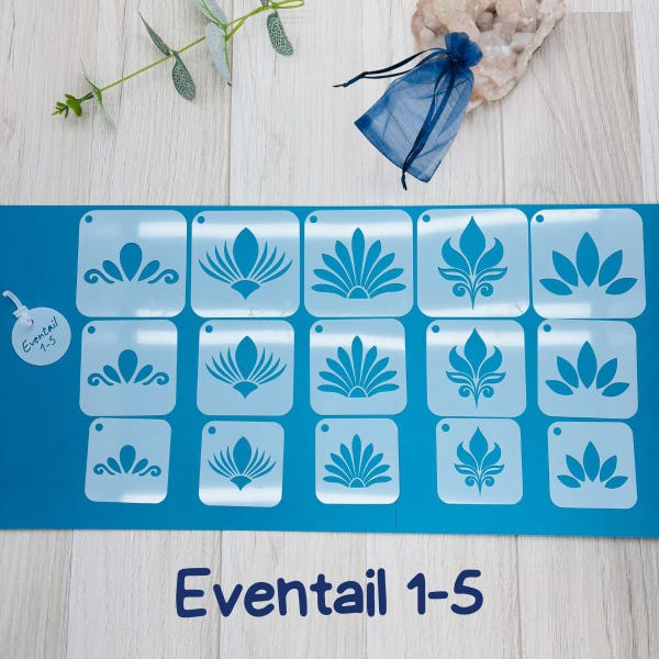 15/30 Mandala Stencils, Model Eventail, Swoosh Stencil, Drawing Stencil, Dot mandala patterns, geometric symmetry, reusable.