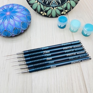 Ultrafijne penselen voor mandala-details – Set van 6 maten van 4 tot 25 mm – Uiterste precisie voor nauwkeurig schilderen