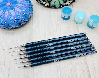 Ultra Fine Detail Brushes – 6 Size Set 4–25mm – Precision Mandala & Miniature Painting Tools